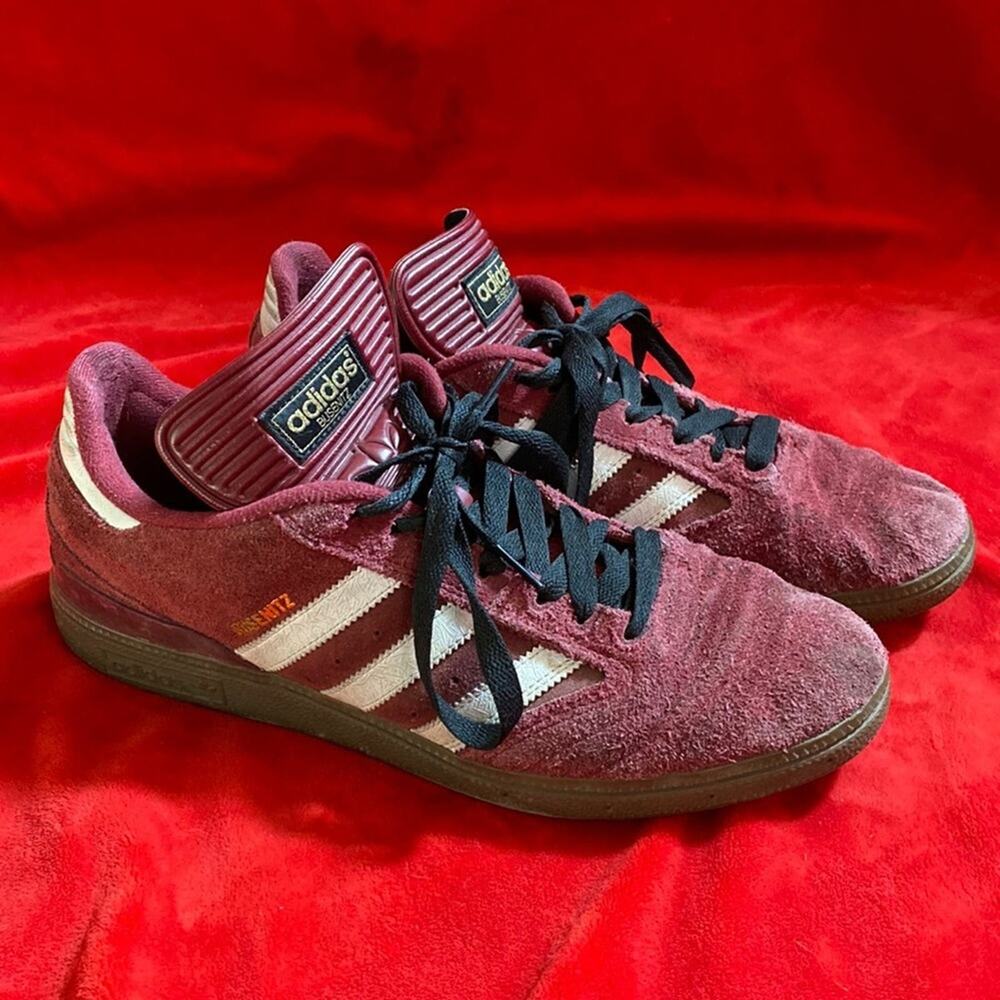 Adidas Busenitz Maroon Suede Skateboarding Shoes